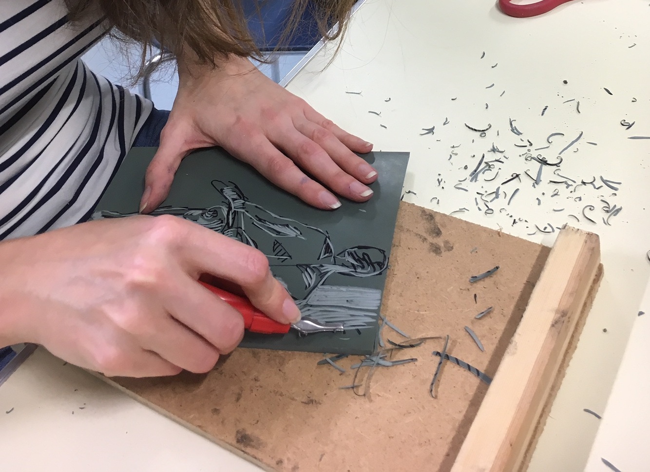 woodcut carving