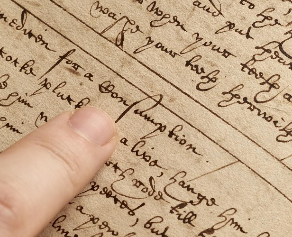 Open handwritten book